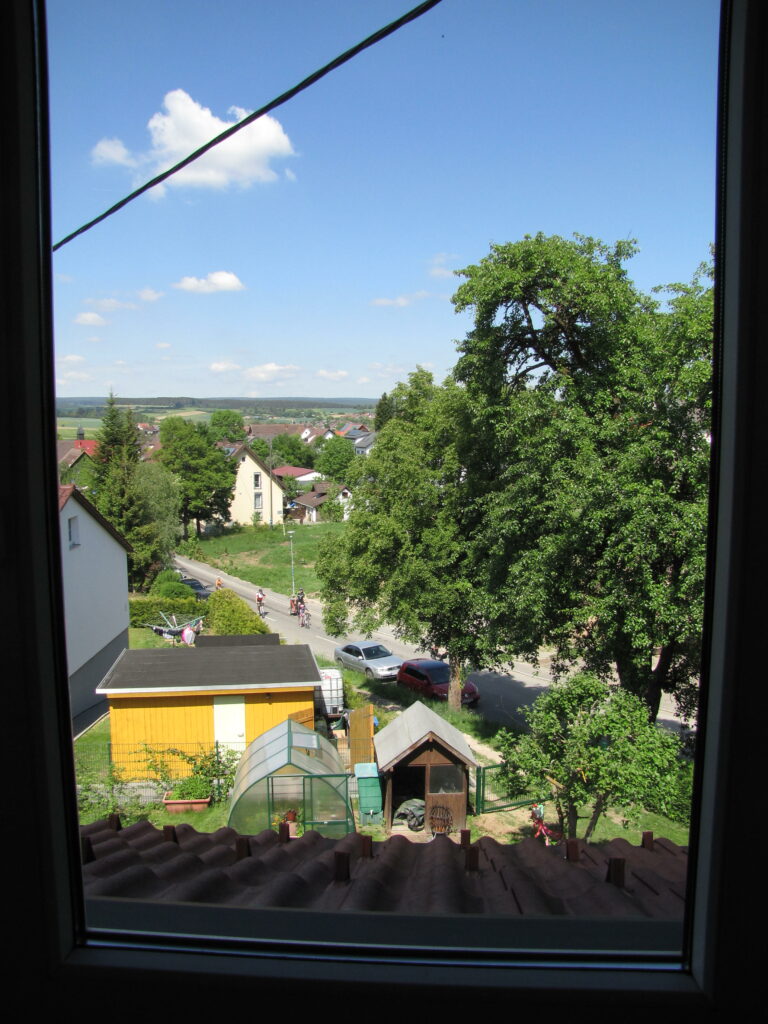 Blick aus dem Fenster der Ferienwohnung "Talblick"